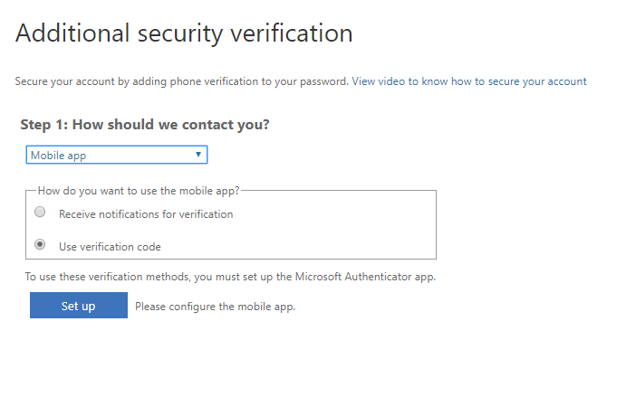 A Microsoft authenticator prompt asking for additional ways to verify identity